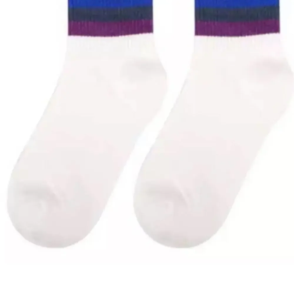 2 pairs Women's Socks Cotton Rainbow Stripes Socks